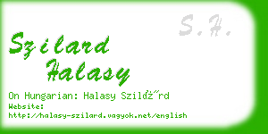 szilard halasy business card